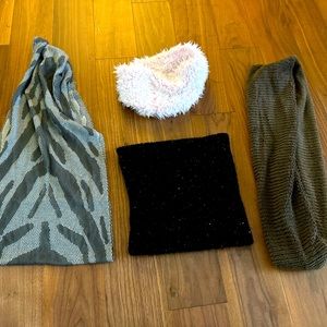 4 Knit Infinity Scarves
